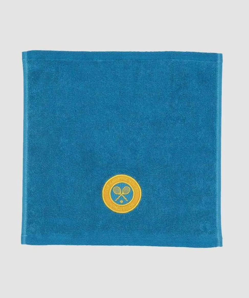 Christy Towels*Wimbledon Face Towels Turquoise & Ochre Twin Pack