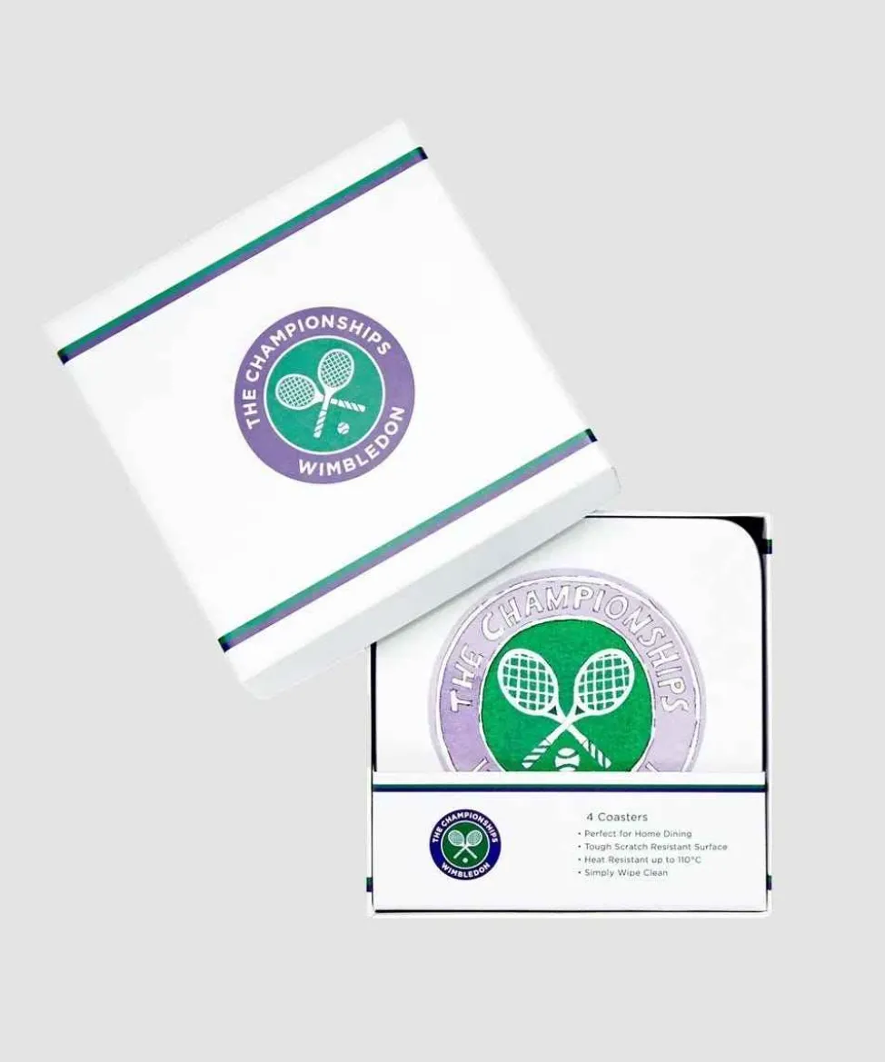 Wimbledon Collections* Illustration Logo Coasters - Set Of 4