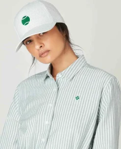 Wimbledon Headwear* Seersucker Cap - Green