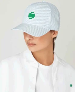 Wimbledon Headwear* Seersucker Cap - Blue