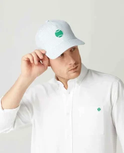 Wimbledon Headwear* Seersucker Cap - Blue