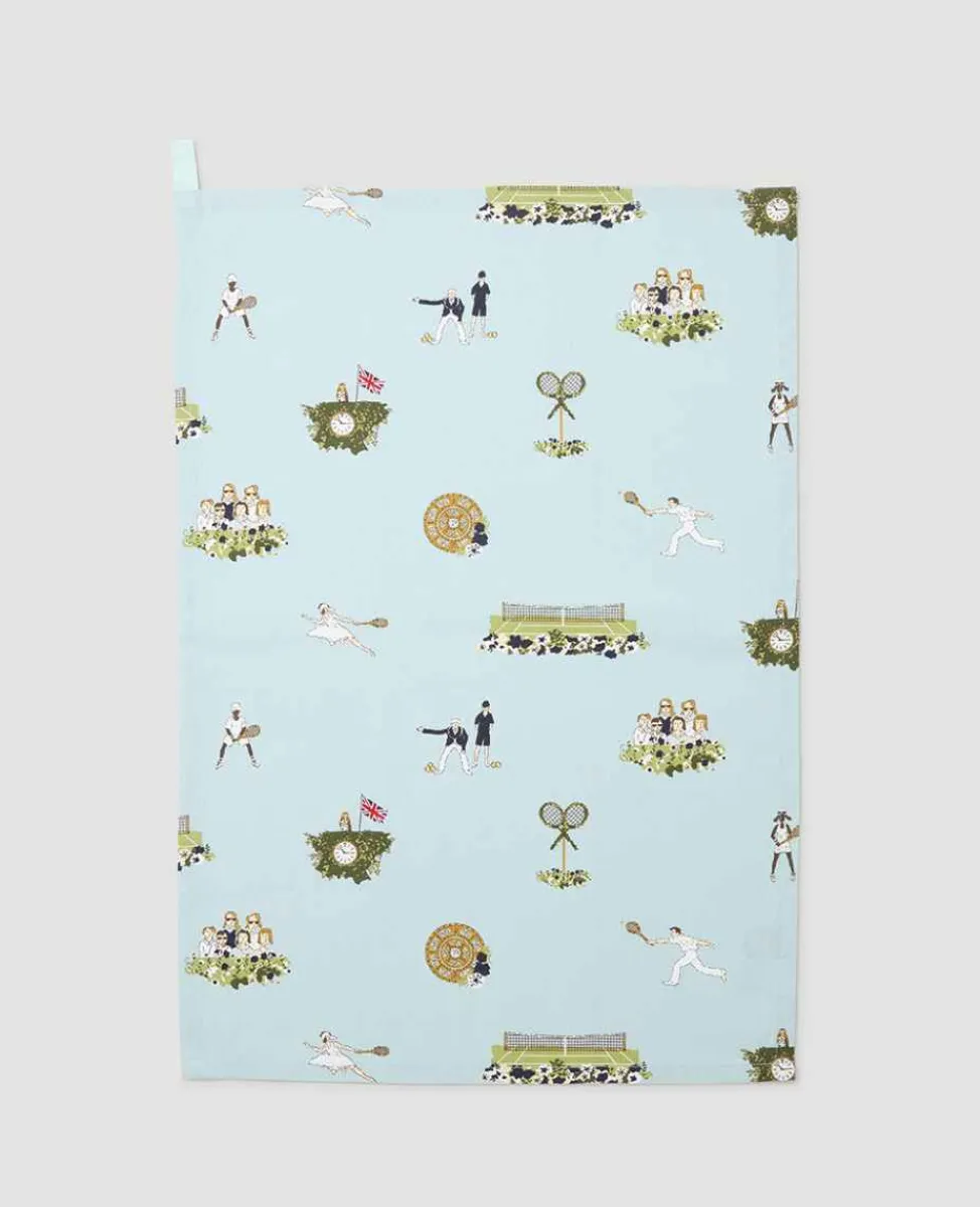Wimbledon Tea & Coffee* Tea Towel - Tennis In An English Garden