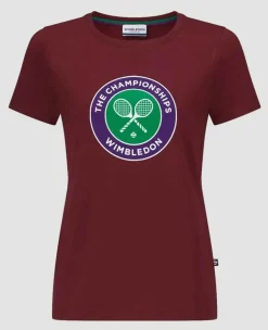 Wimbledon Tops & T-Shirts*Women's Championships Logo T-Shirt - Oxblood