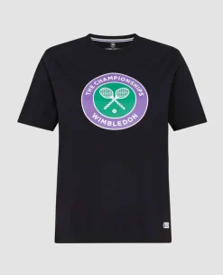 Wimbledon Tops & T-Shirts*Womens Championships Logo T-Shirt - Black