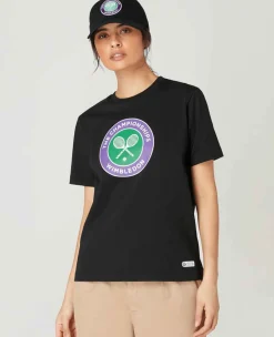Wimbledon Tops & T-Shirts*Womens Championships Logo T-Shirt - Black