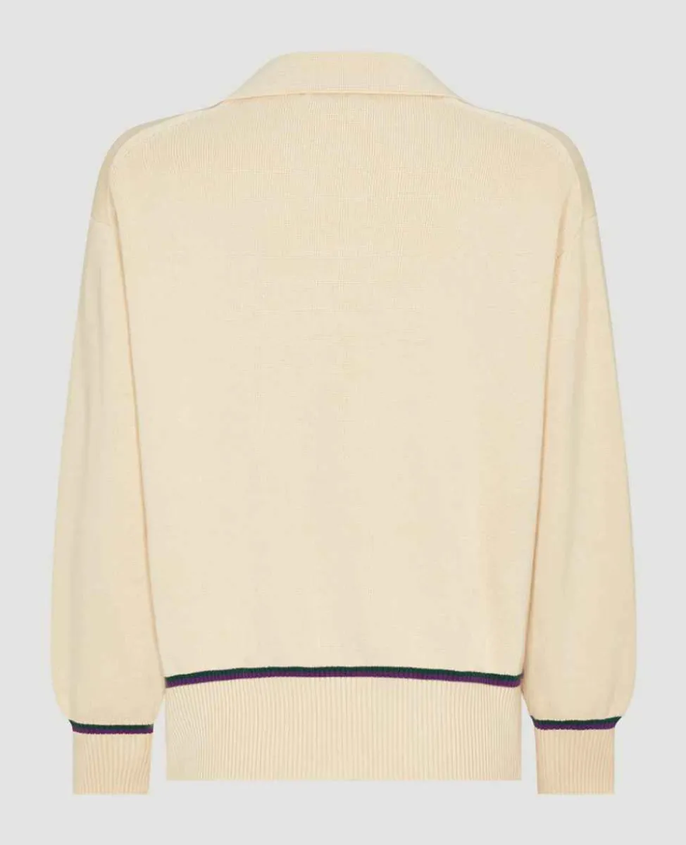 Wimbledon Sweatshirts*Womens Collared Open Neck Sweater