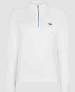 Wimbledon Sport*Womens Core Performace 1/4 Zip Training Top - White