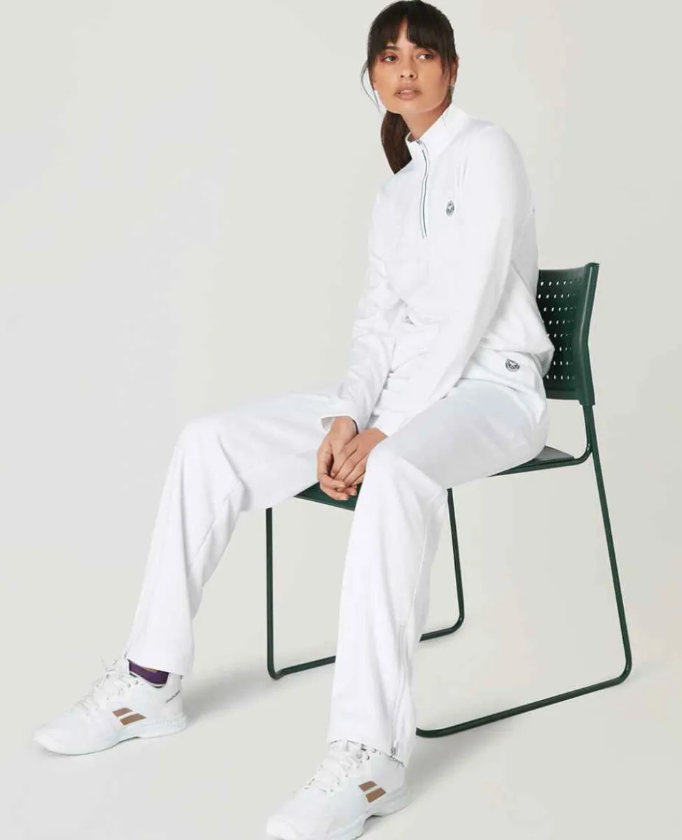 Wimbledon Sport*Womens Core Performace 1/4 Zip Training Top - White