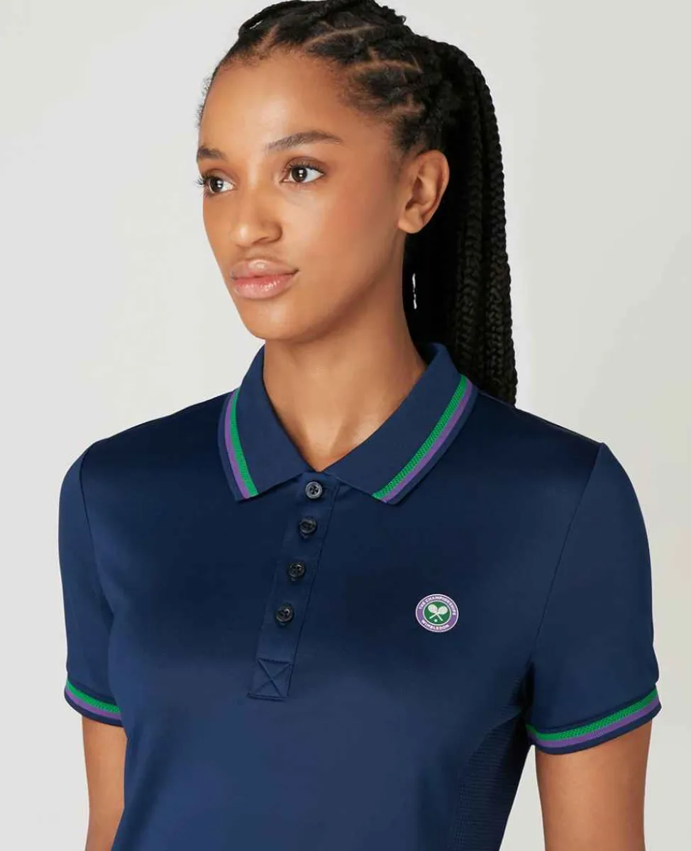 Wimbledon Sport*Womens Core Performance Polo - Navy