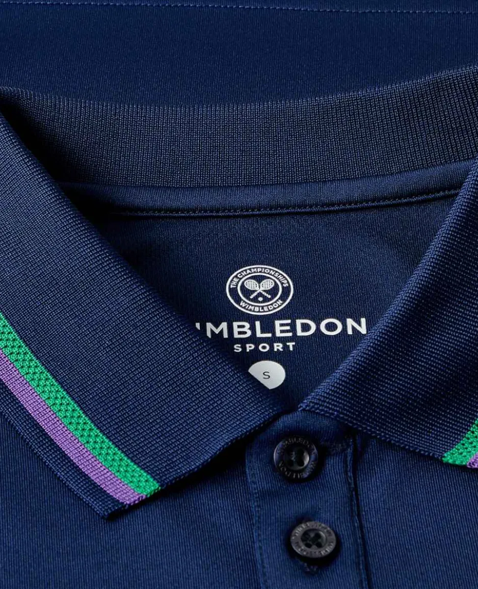 Wimbledon Sport*Womens Core Performance Polo - Navy