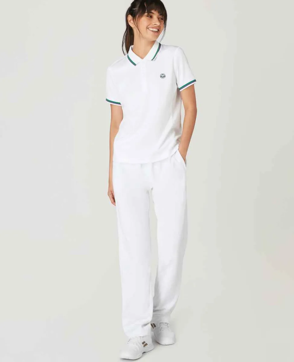 Wimbledon Sport*Womens Core Performance Polo - White