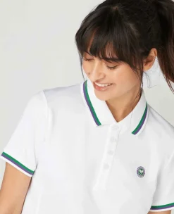 Wimbledon Sport*Womens Core Performance Polo - White