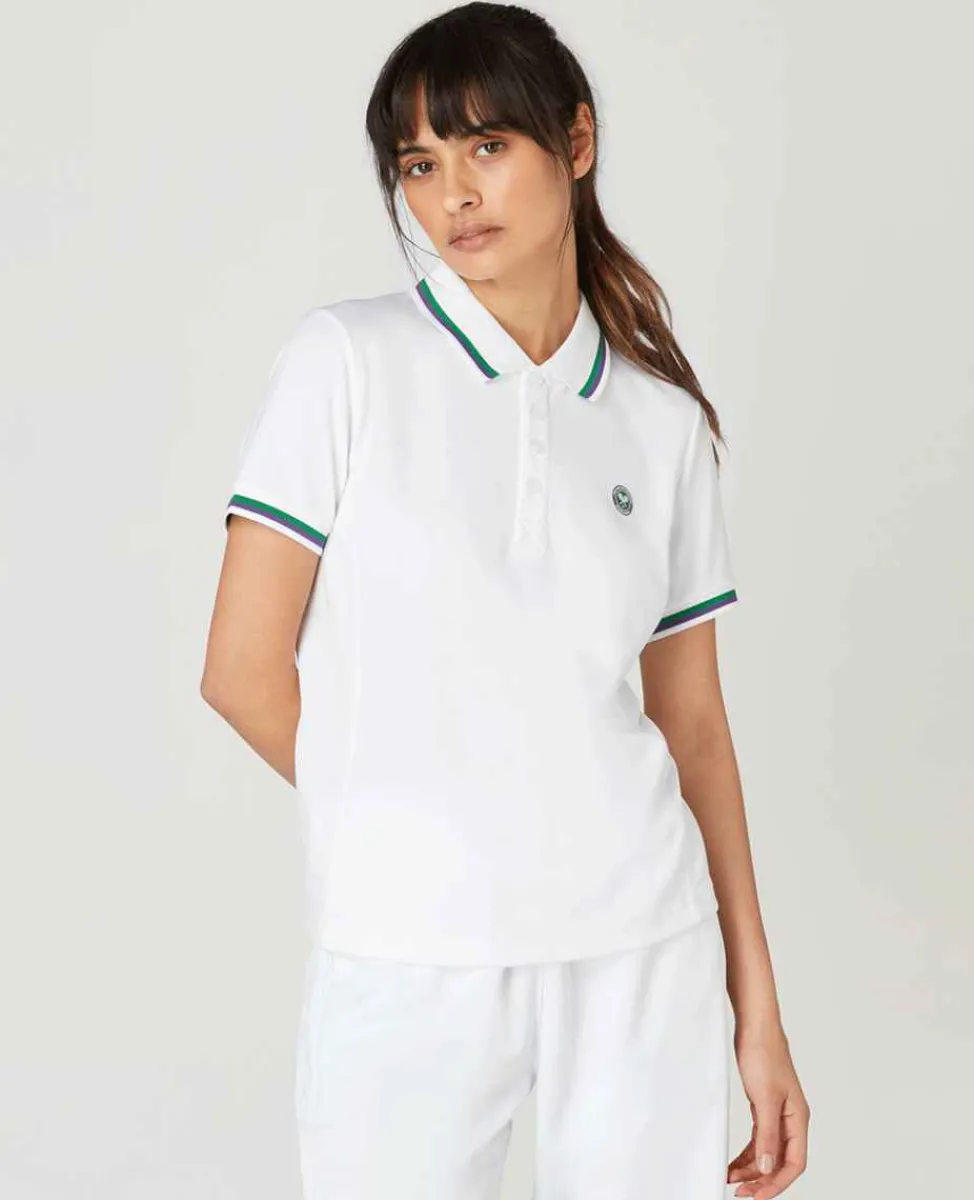 Wimbledon Sport*Womens Core Performance Polo - White