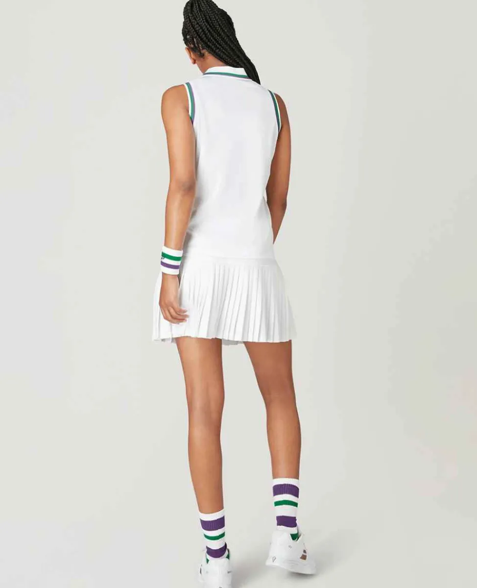 Wimbledon Sport*Womens Core Performance Sleeveless Polo - White