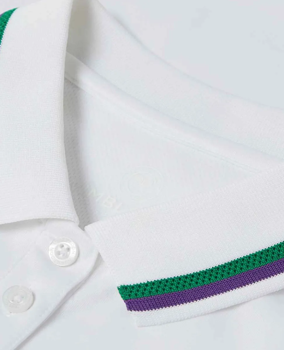Wimbledon Sport*Womens Core Performance Sleeveless Polo - White