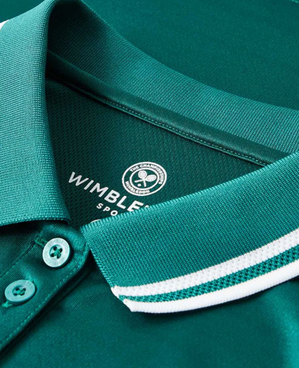Wimbledon Sport*Womens Core Performance Sleeveless Polo - Green