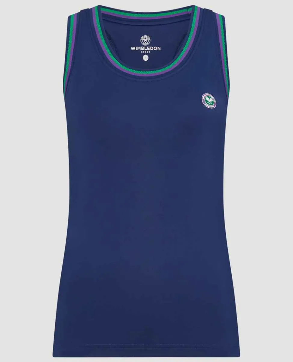 Wimbledon Sport*Womens Core Performance Tank - Navy