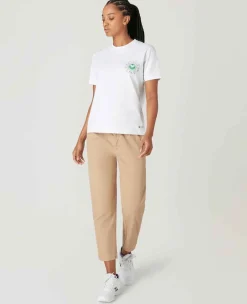 Wimbledon Tops & T-Shirts*Womens Floral Logo T-Shirt - White