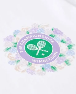 Wimbledon Tops & T-Shirts*Womens Floral Logo T-Shirt - White