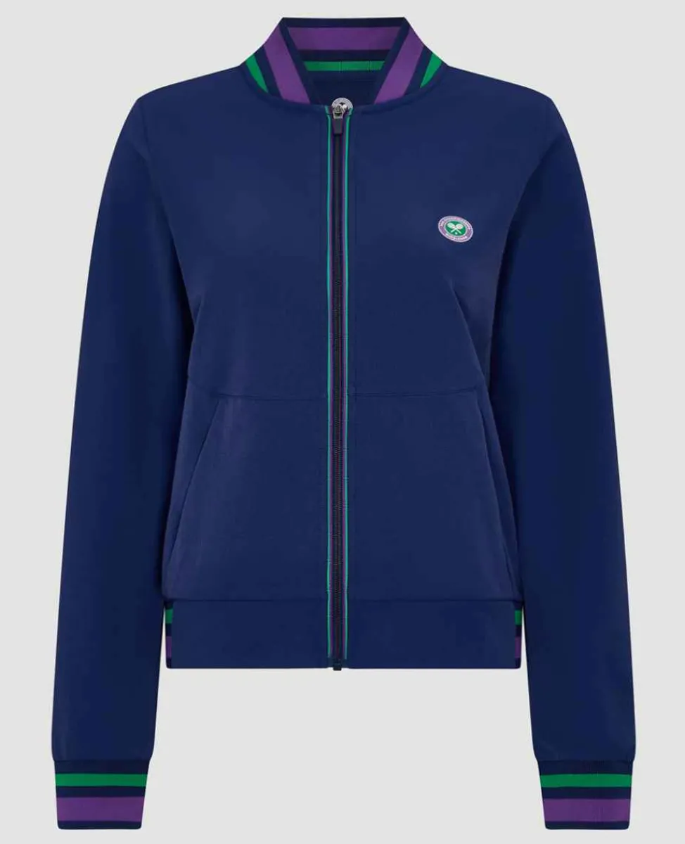 Wimbledon Sport*Womens Full Zip Jacket - Navy