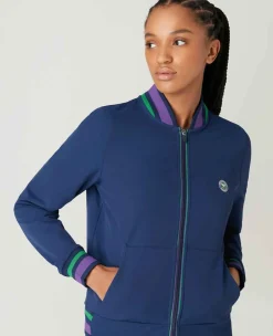 Wimbledon Sport*Womens Full Zip Jacket - Navy
