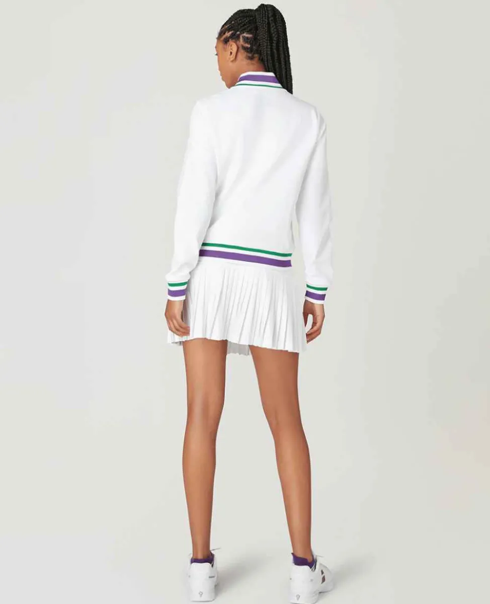Wimbledon Sport*Womens Full Zip Jacket - White