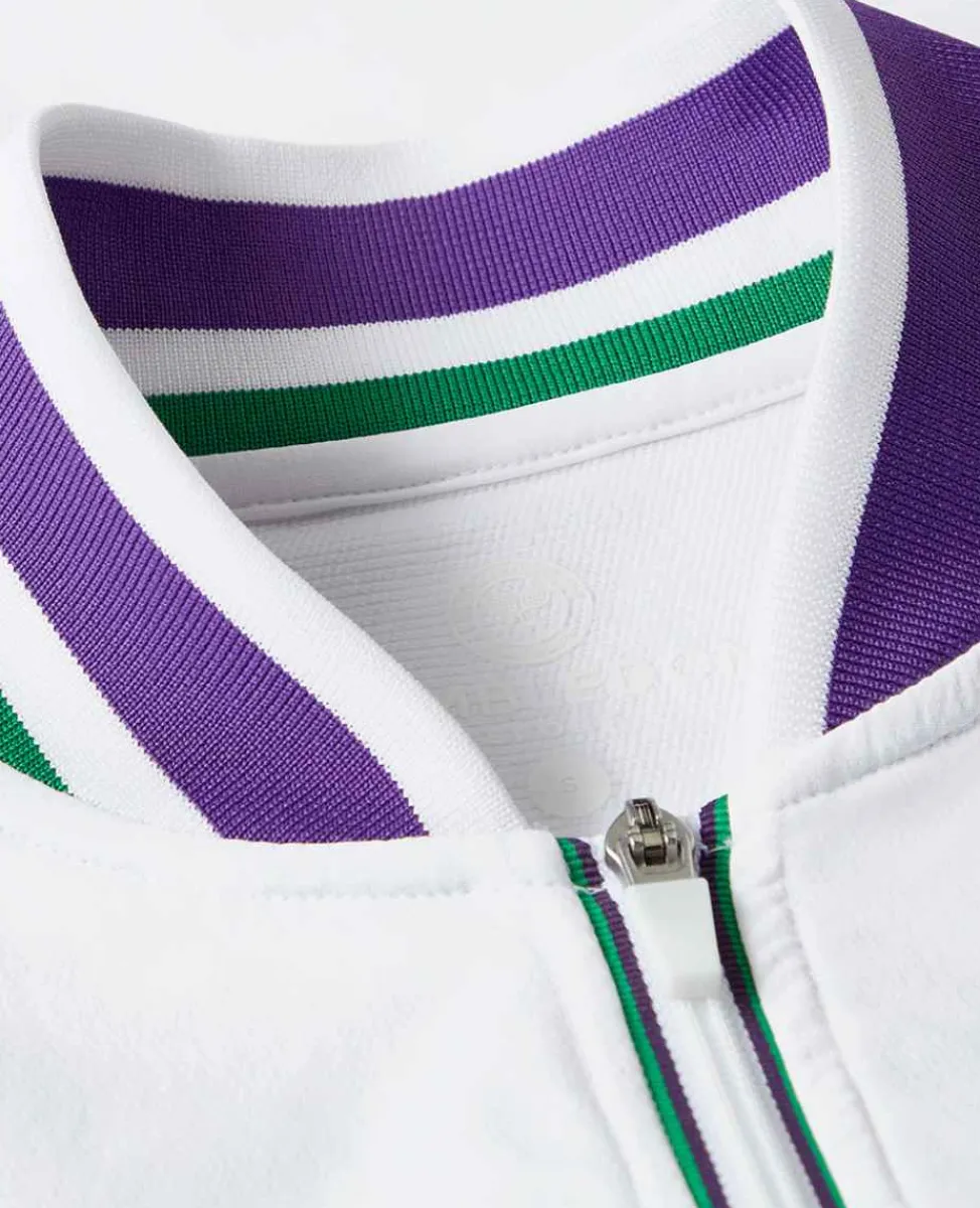 Wimbledon Sport*Womens Full Zip Jacket - White