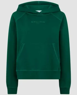 Wimbledon Sweatshirts*Womens Hooded Sweatshirt - Green