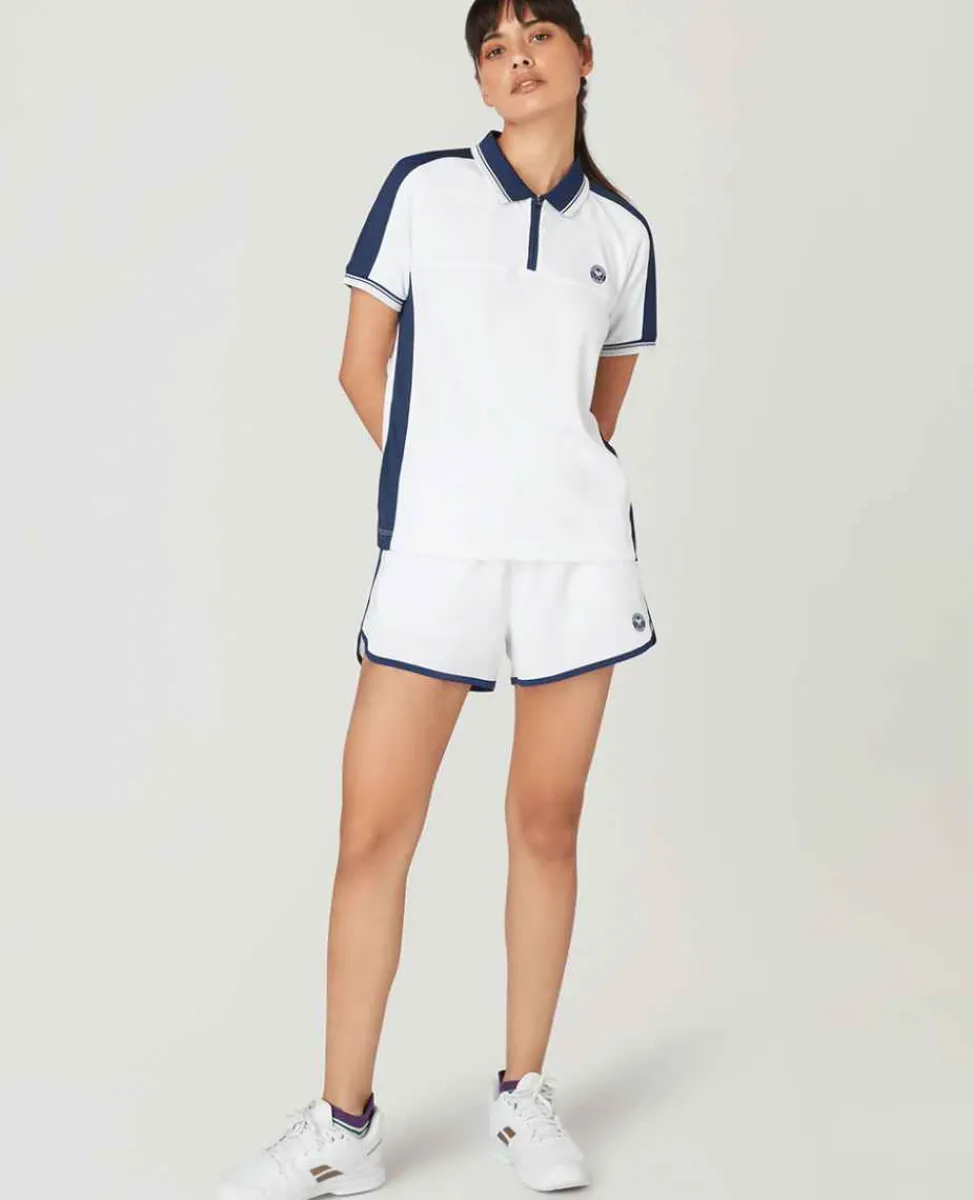 Wimbledon Sport*Womens Layered Shorts - White & Navy