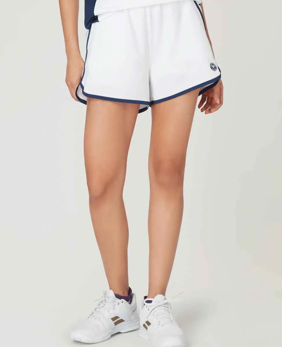 Wimbledon Sport*Womens Layered Shorts - White & Navy