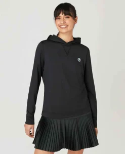 Wimbledon Sport*Womens Light Performance Hoody - Black