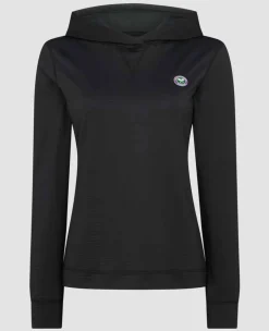 Wimbledon Sport*Womens Light Performance Hoody - Black