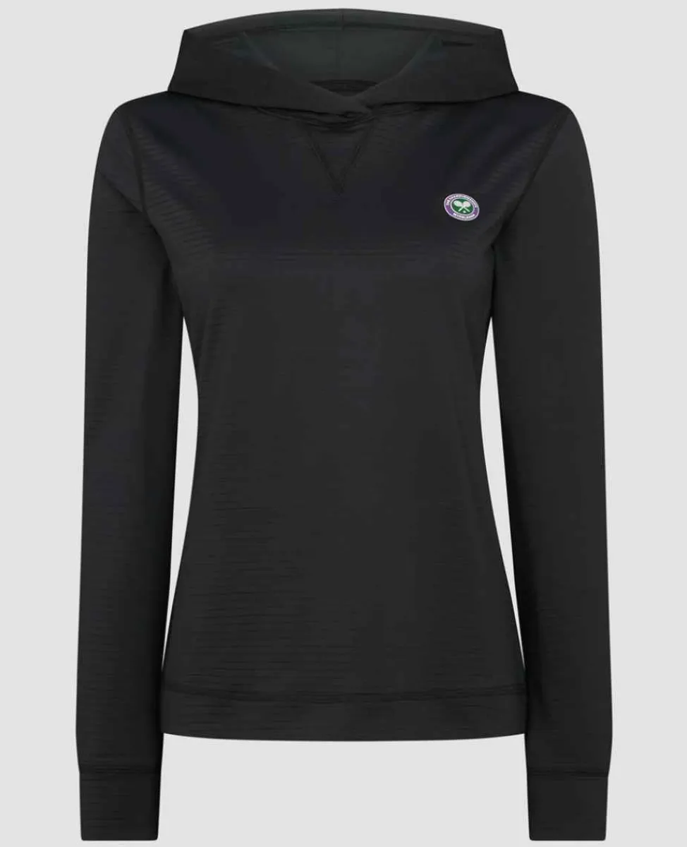 Wimbledon Sport*Womens Light Performance Hoody - Black