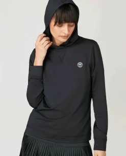 Wimbledon Sport*Womens Light Performance Hoody - Black