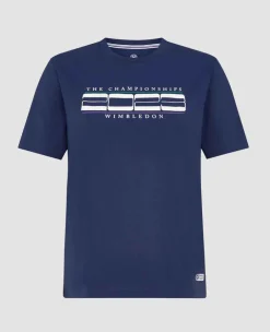Wimbledon Tops & T-Shirts*Womens Linear 2023 T-Shirt - Navy
