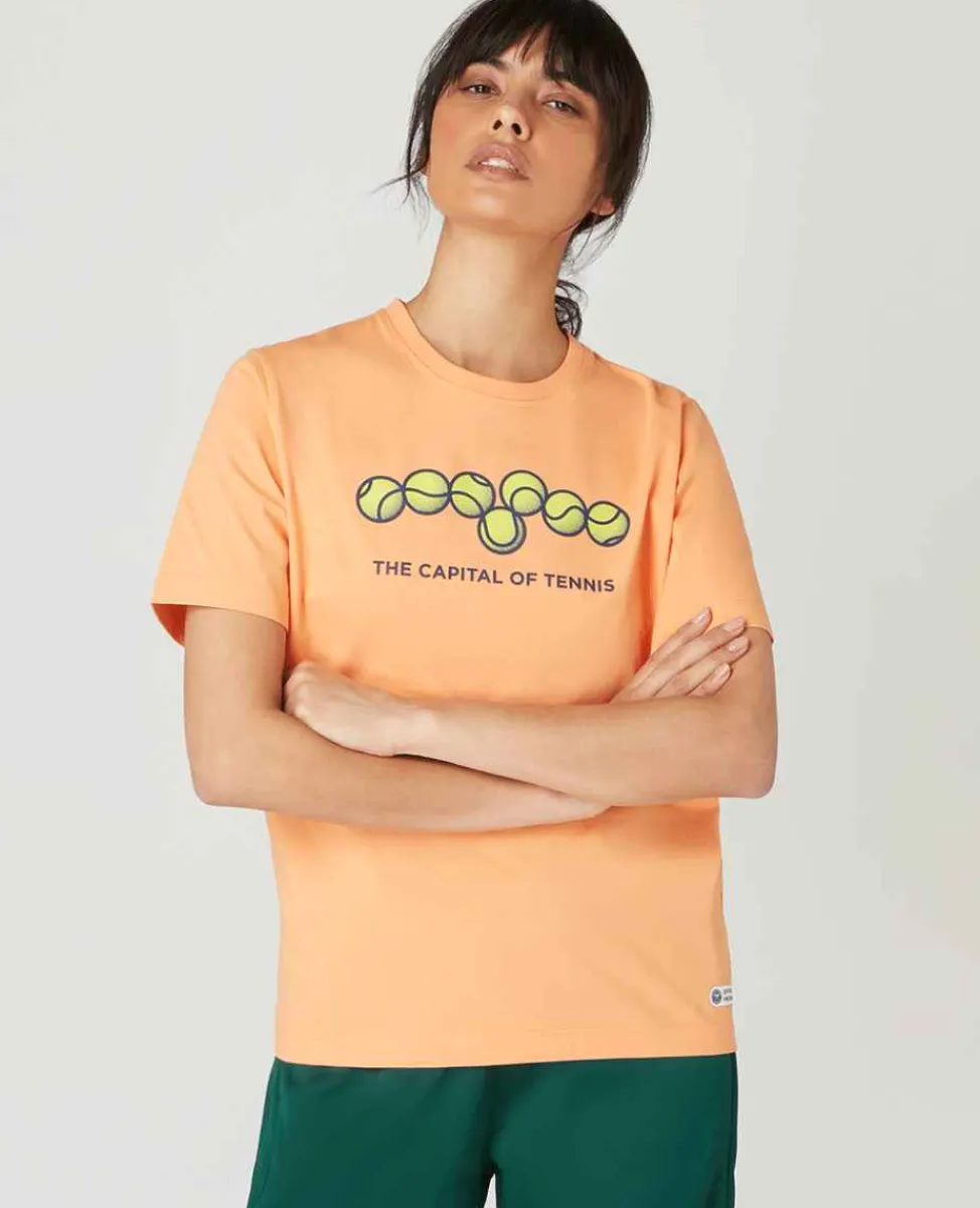 Wimbledon Tops & T-Shirts*Womens London T-Shirt - Orange