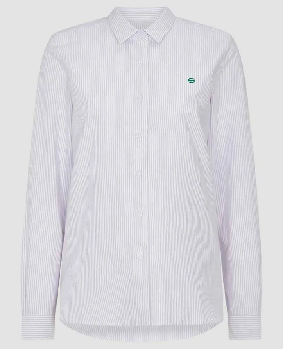 Wimbledon Tops & T-Shirts*Womens Oxford Stripe Shirt - Lilac