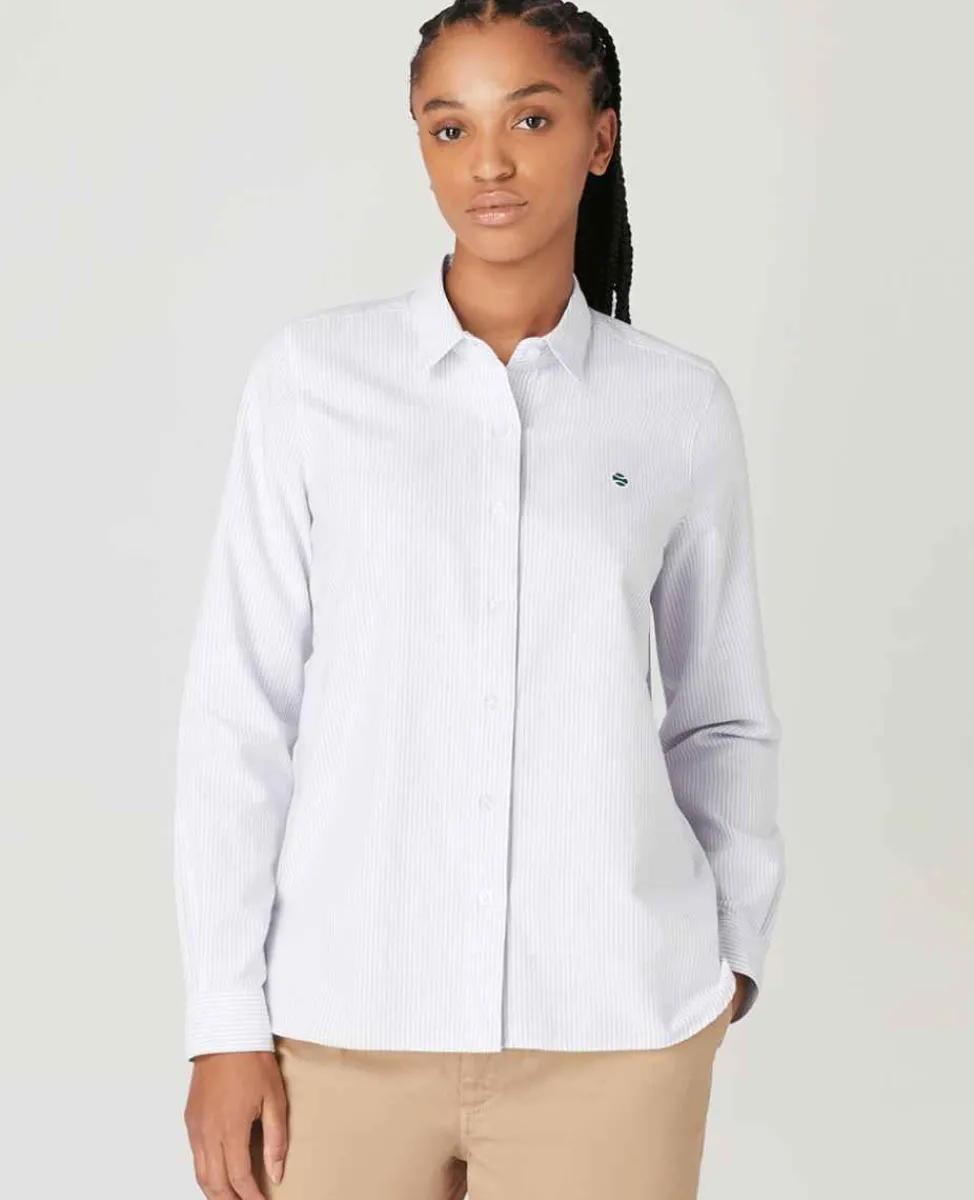 Wimbledon Tops & T-Shirts*Womens Oxford Stripe Shirt - Lilac