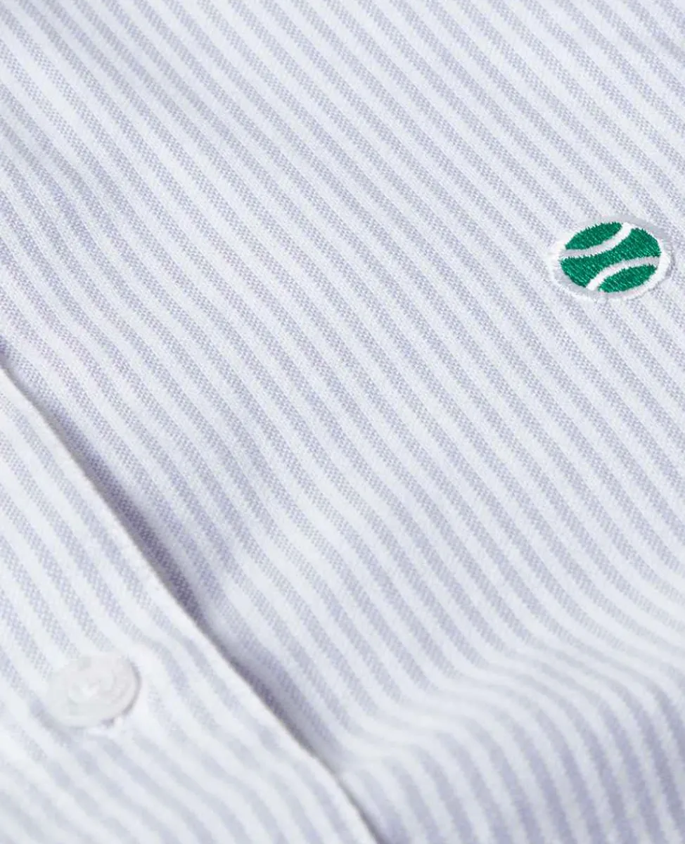 Wimbledon Tops & T-Shirts*Womens Oxford Stripe Shirt - Lilac