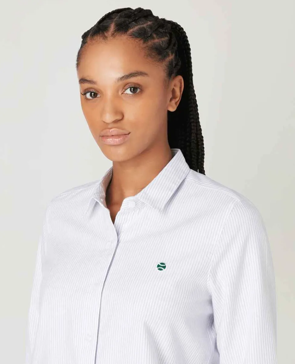 Wimbledon Tops & T-Shirts*Womens Oxford Stripe Shirt - Lilac