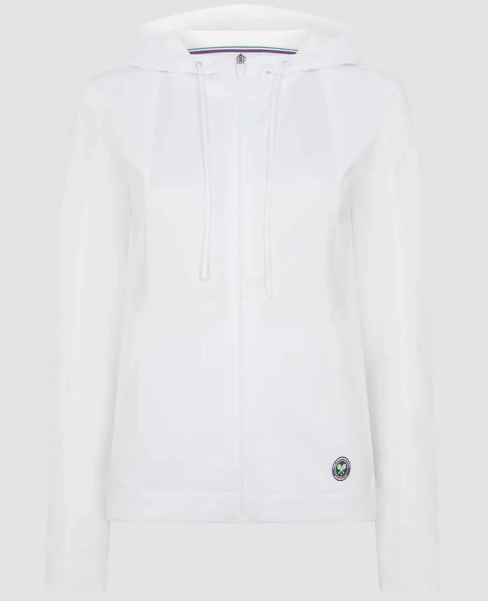 Wimbledon Sport*Womens Performance Hoody - White