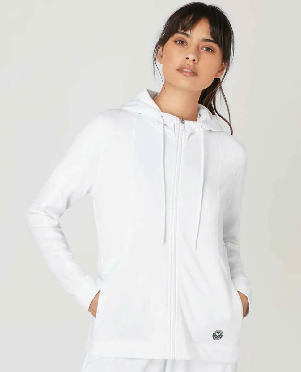 Wimbledon Sport*Womens Performance Hoody - White