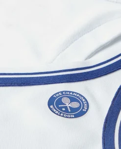 Wimbledon Sport*Womens Pique Tank - White & Navy