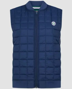 Wimbledon Sport*Womens Quilted Gilet - Navy