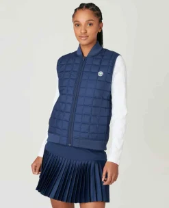 Wimbledon Sport*Womens Quilted Gilet - Navy