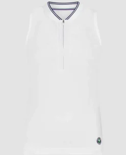 Wimbledon Sport*Womens Rouched Performance Top - White