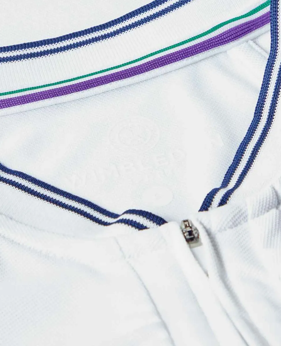 Wimbledon Sport*Womens Rouched Performance Top - White