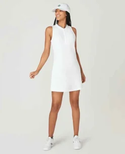Wimbledon Sport*Womens Rouched Performance Dress - White