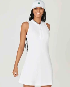 Wimbledon Sport*Womens Rouched Performance Dress - White