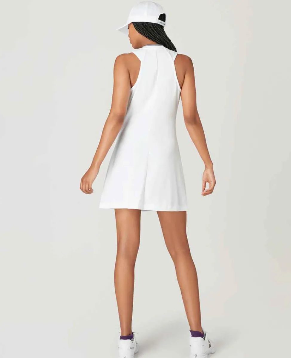 Wimbledon Sport*Womens Rouched Performance Dress - White